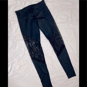 Black Onzie Sheer Cutout Yoga Leggings